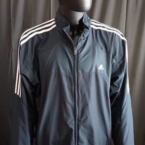 ADIDAS LINED WINDBREAKER - XXL - BLUE / WHITE